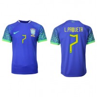 Billiga Brasilien Lucas Paqueta #7 Borta fotbollskläder VM 2022 Kortärmad
